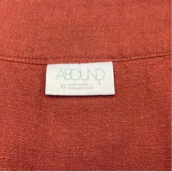 ABOUND Terracotta Ruffle Crop Top - Linen Blend, Boho Chic, Summer Festival - XS - Picture 5 of 12